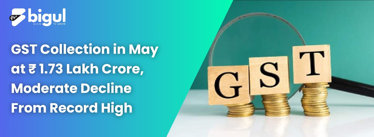 GST Collection in May at Rs 1.73 Lakh Crore