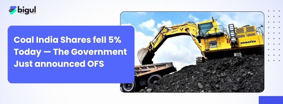Coal India Shares Drop 5% as Government Announces OFS