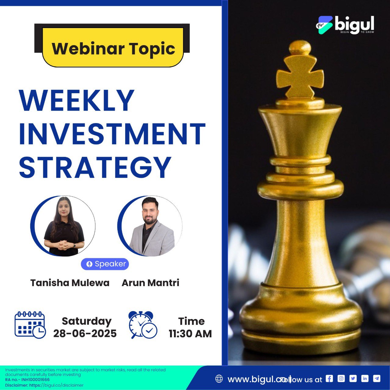 Weekly Investment Strategy | Exclusive Free Webinar by Bigul