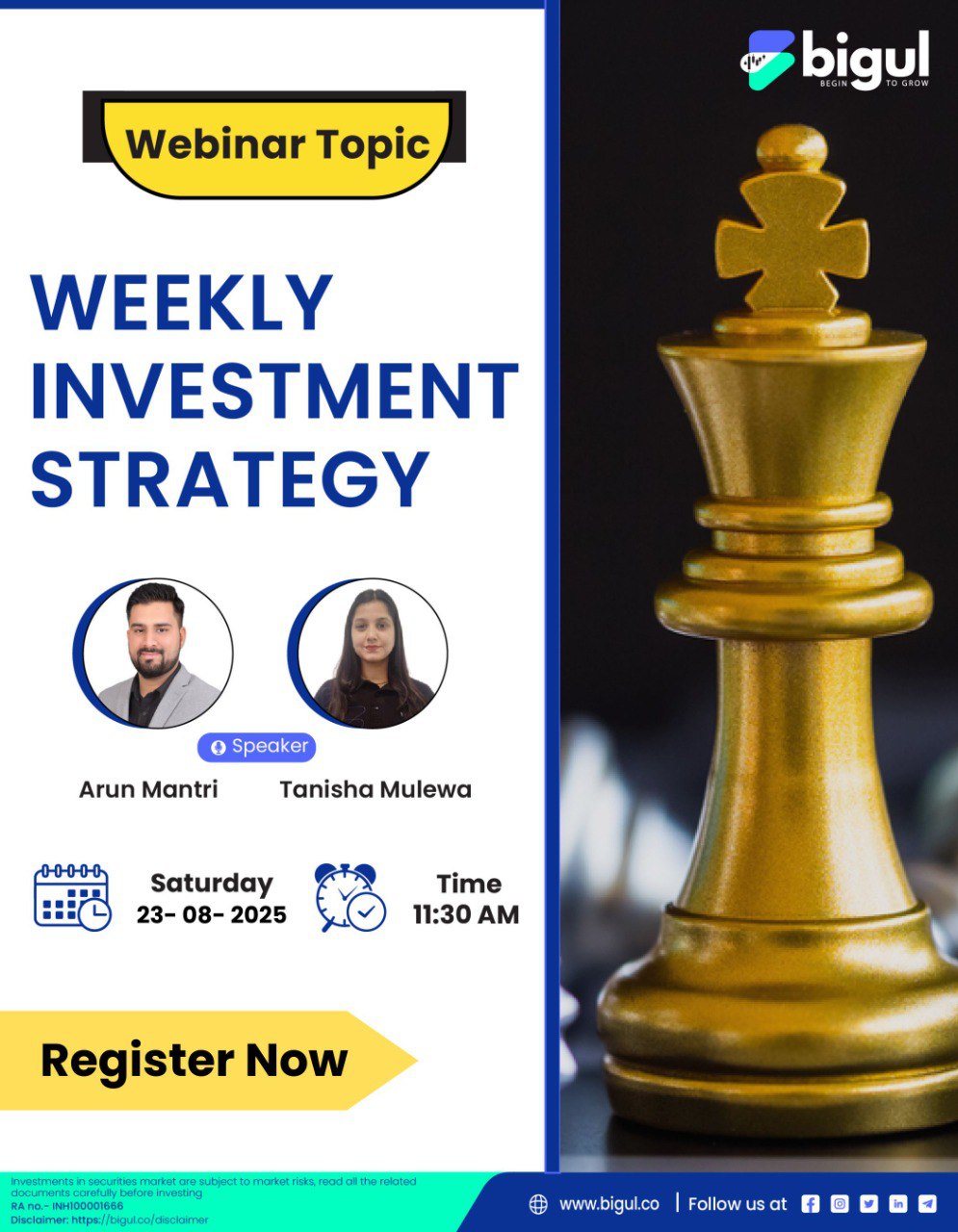 Bigul's Weekly Market Strategy Webinar